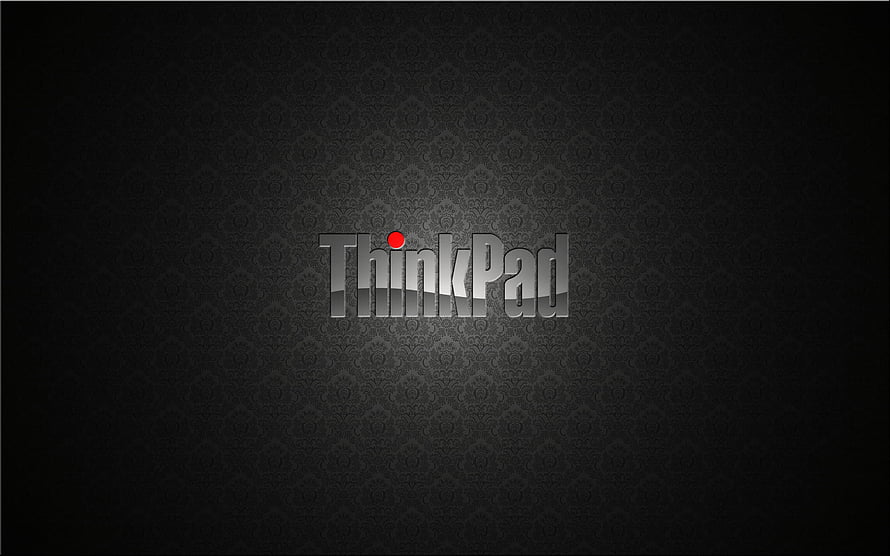ThinkPad Logo on Dark Patterned Background HD wallpaper