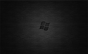 Dark Wood Texture Background With Windows Logo HD wallpaper
