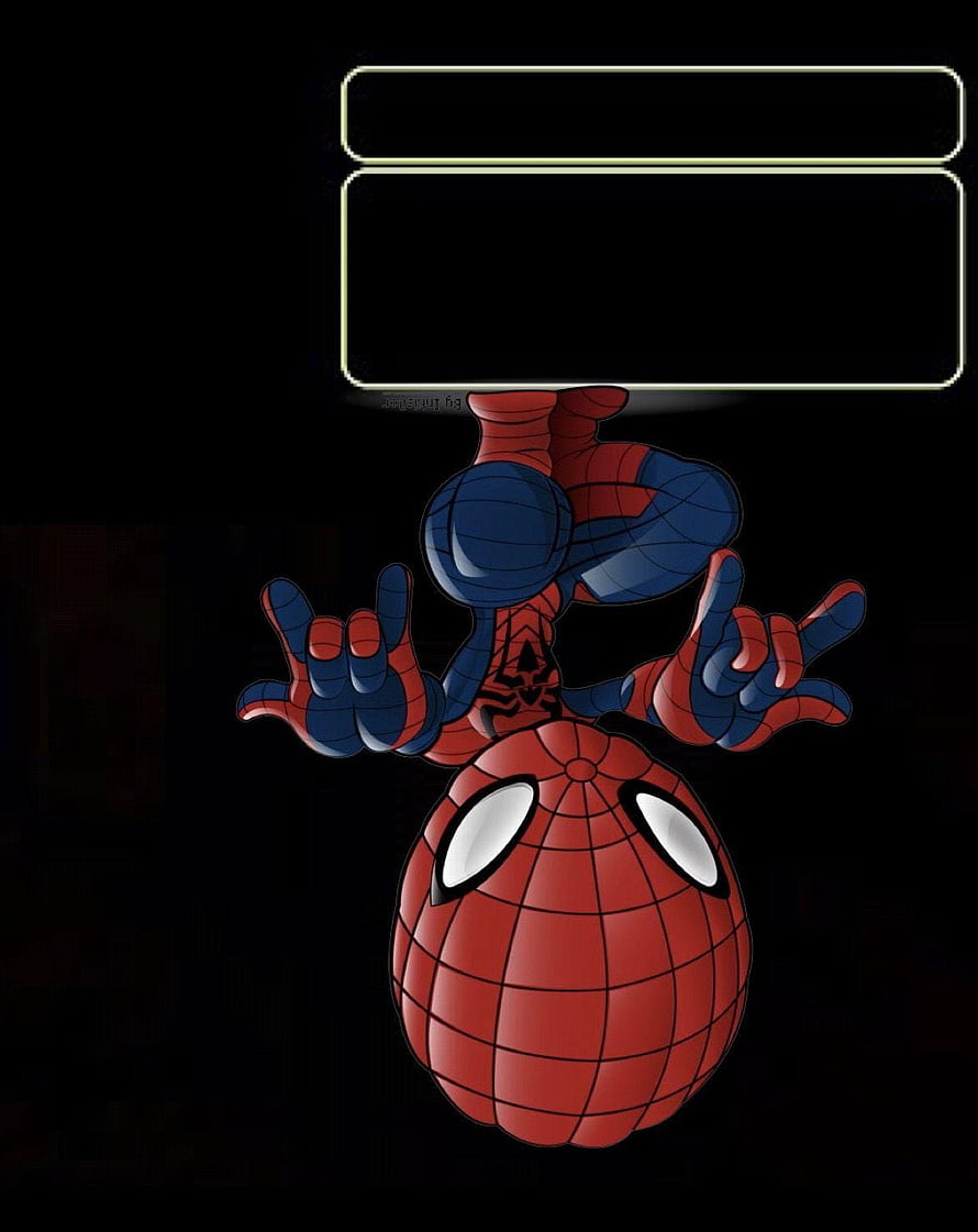 Spider-Man Hanging Upside Down With Rock On Hand Gestures, Apple Watch Face, apple watch series HD phone wallpaper