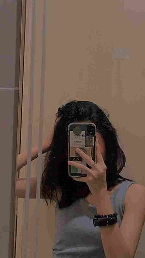 Woman Taking a Mirror Selfie with Phone Covering Face, 300]+ Latest Hidden Face Dp for Girls, girl mobile hidden face HD phone wallpaper