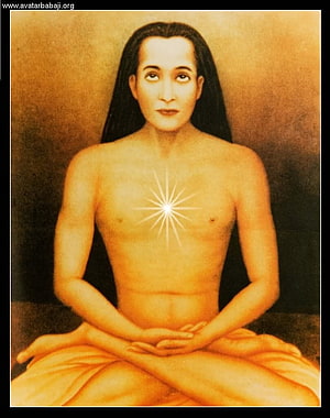 Aurobindo Ghose Meditating with Radiant Heart Center Spiritual Portrait HD phone wallpaper