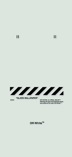 Off-White Glass Wallpaper Minimalist Design with Diagonal Stripes and Brand Logo HD phone wallpaper