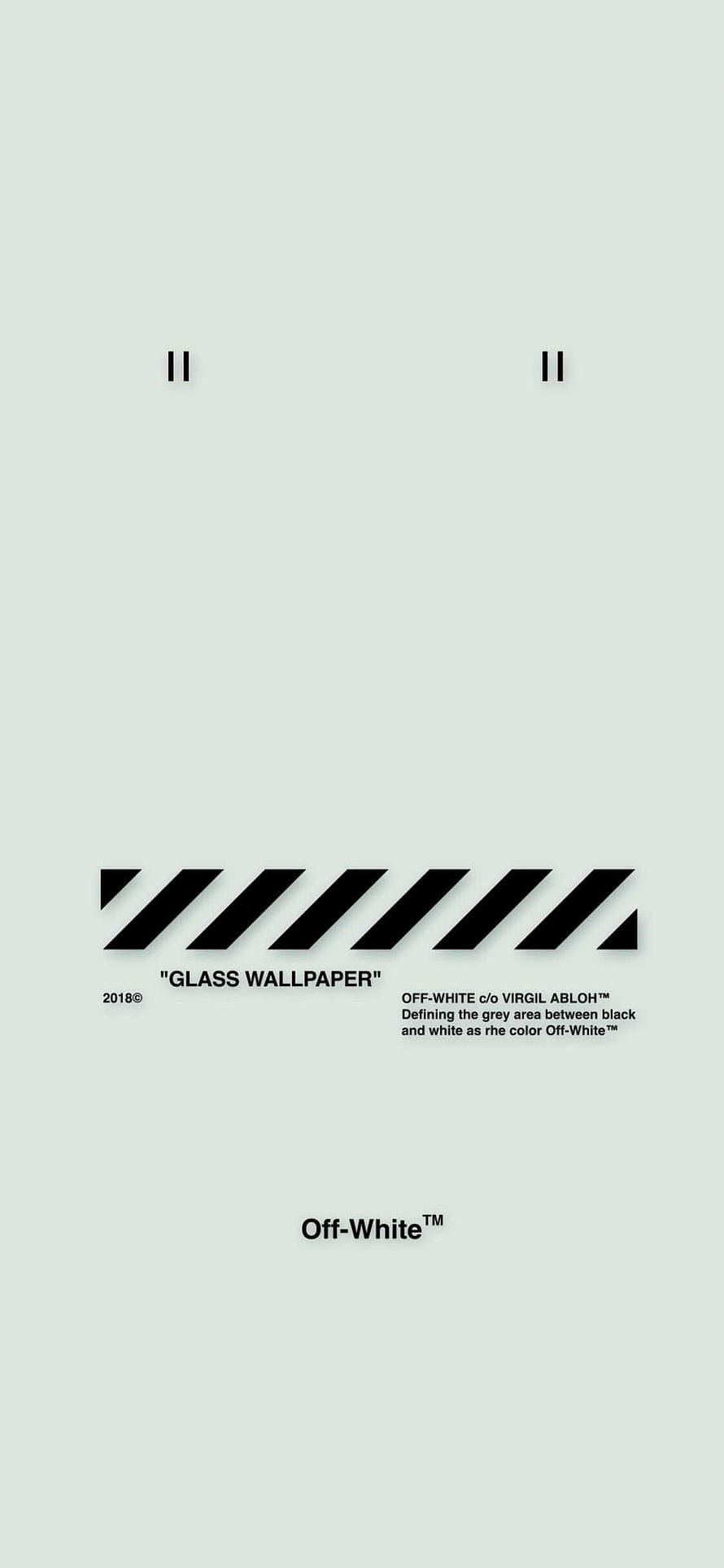 Off-White Glass Wallpaper Minimalist Design with Diagonal Stripes and Brand Logo HD phone wallpaper