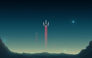 Star Wars TIE Fighters Ascending Through a Minimalist Night Sky HD wallpaper