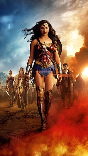 Wonder Woman 1984 Movie Poster Featuring Diana Prince Leading Soldiers Through Battlefield, Wonder Woman, wonder women movie poster HD phone wallpaper