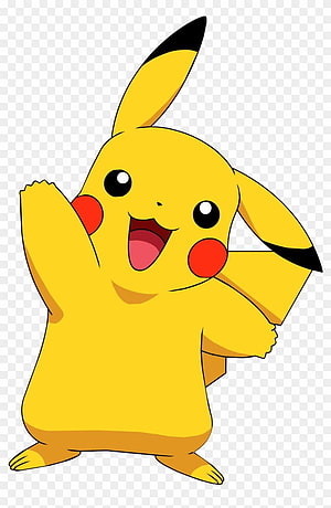 Happy Pikachu Waving With Red Cheeks And Black Tipped Ears HD phone wallpaper