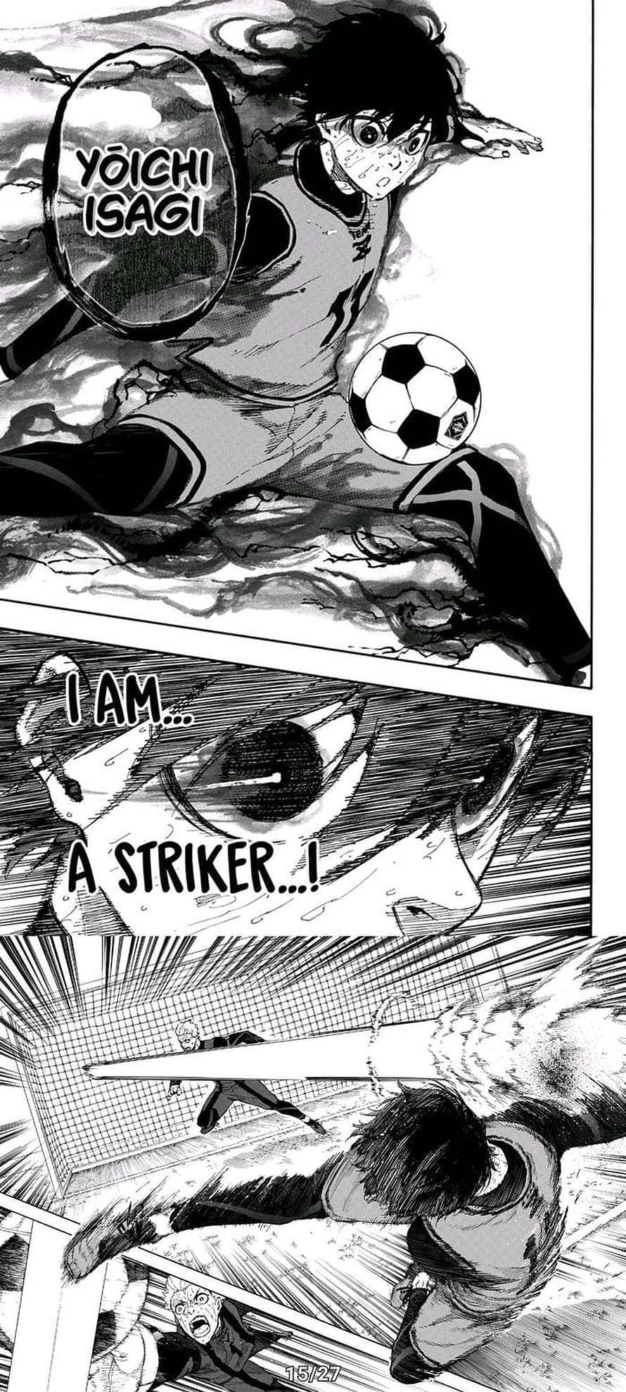 Yoichi Isagi Striker Declaration Manga Panel, blue lock manga, #Blue Lock HD phone wallpaper