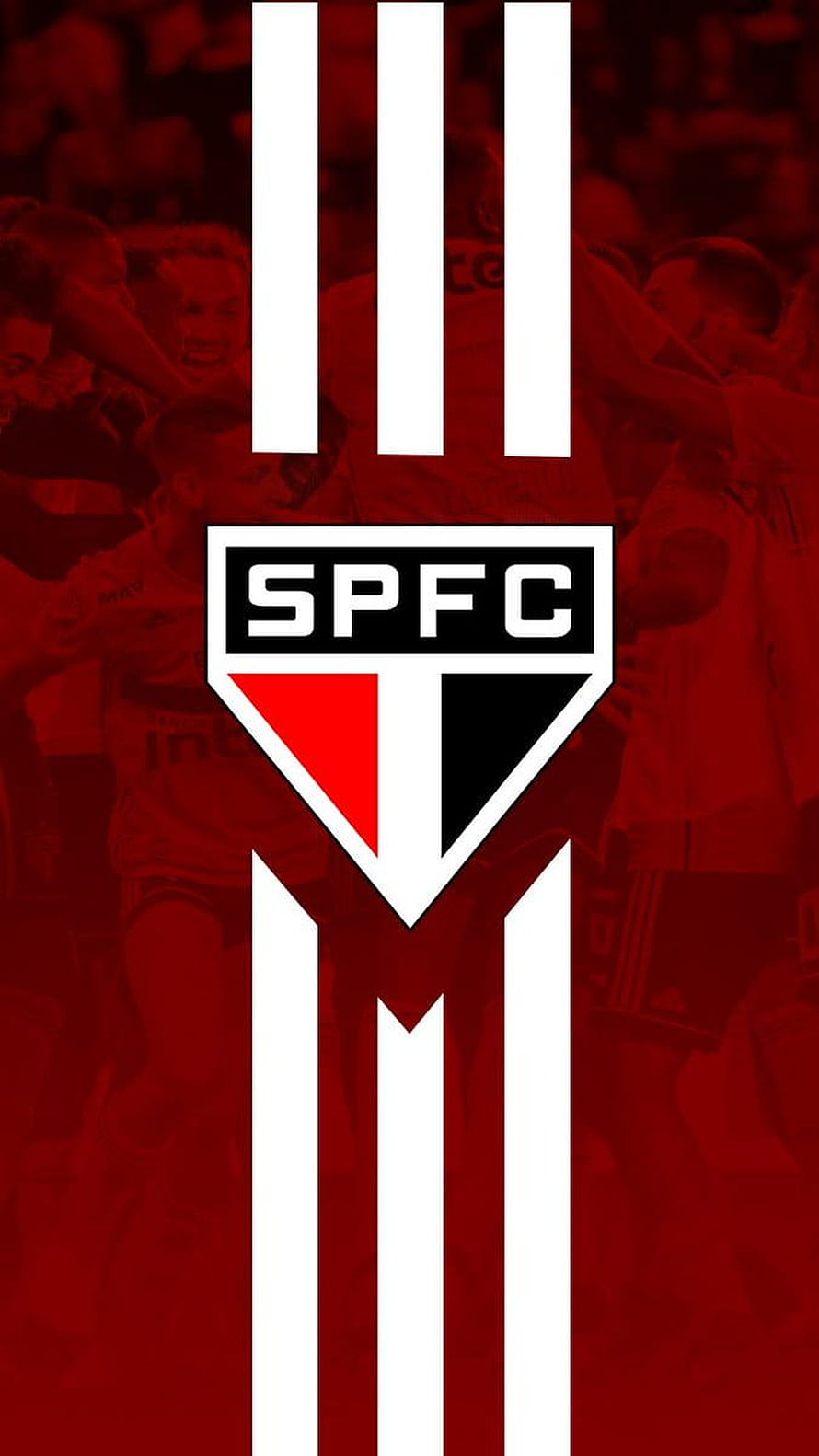 Sao Paulo Futebol Clube SPFC Official Club Crest and Vertical Stripes Design HD phone wallpaper