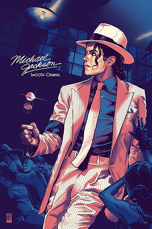 Michael Jackson Smooth Criminal Comic Style Illustration HD phone wallpaper