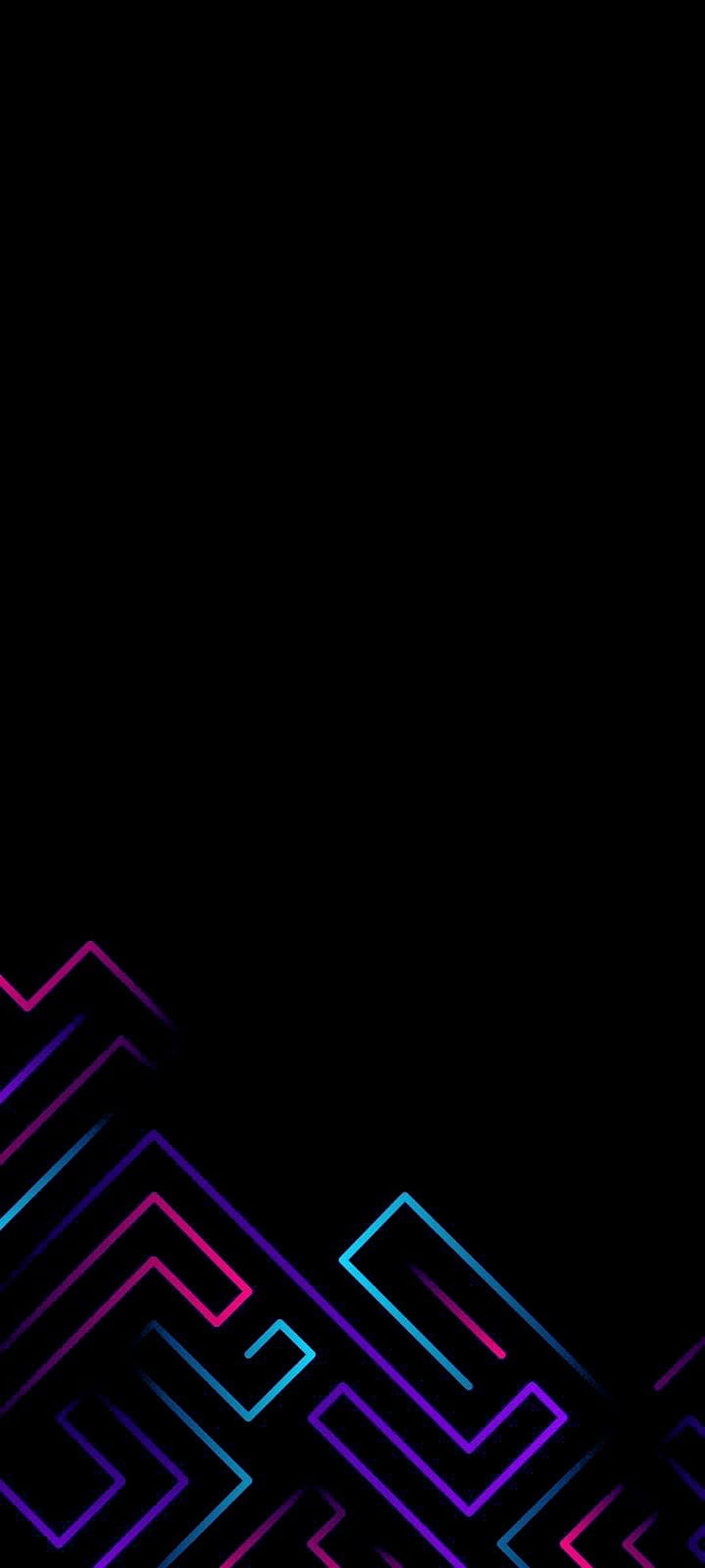 Neon Geometric Lines Abstract Wallpaper HD phone wallpaper