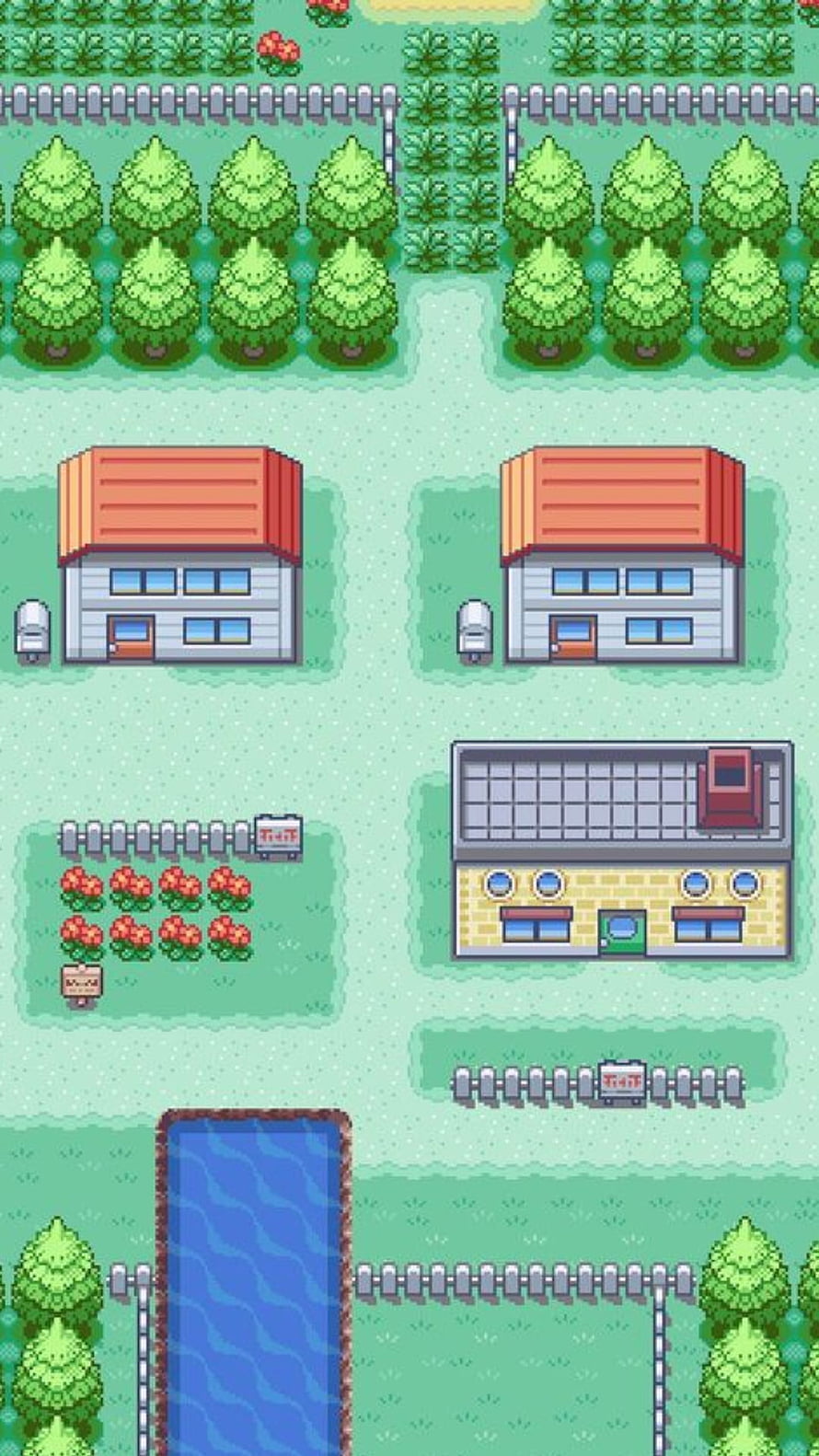 Pallet Town Map from Pokemon Fire Red Pixel Art Town Layout HD phone wallpaper