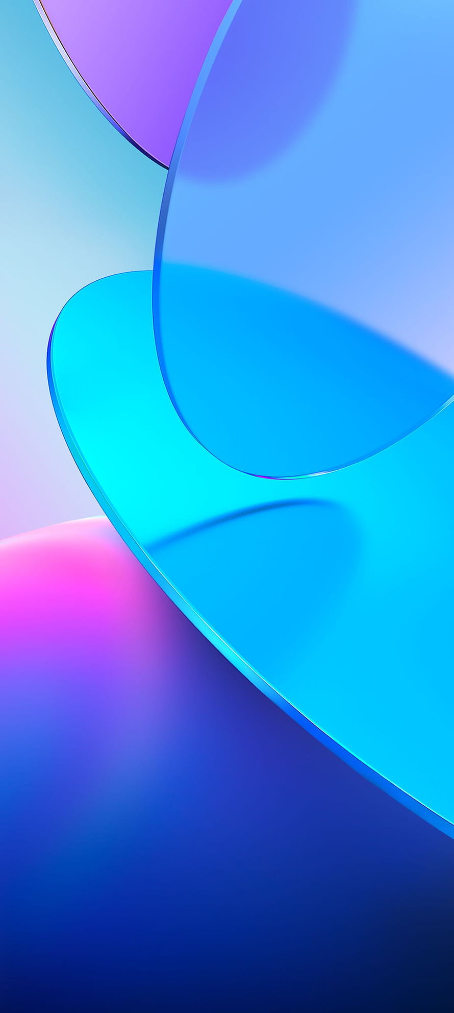 Vivo Y51 Abstract Gradient Wallpaper with Translucent Blue and Purple Shapes HD phone wallpaper