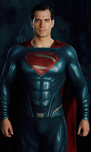 Henry Cavill as Superman in the textured blue suit and red cape, 1280x2120 Superman Henry Cavill , henry cavill superman HD phone wallpaper