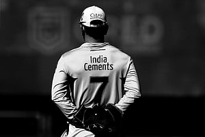 MS Dhoni in Chennai Super Kings Jersey with India Cements Sponsorship HD wallpaper