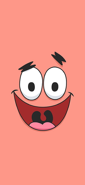 Patrick Star Happy Face Cartoon Character Wallpaper HD phone wallpaper
