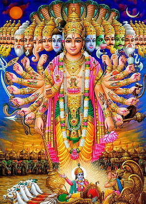 Vishnu Sahasranama Thousand-Headed Lord Vishnu Hindu Mythology Art HD phone wallpaper