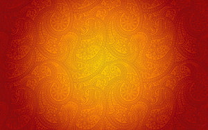 Vibrant Orange and Red Paisley Pattern Wallpaper with Intricate Floral Swirls and Vintage Texture HD wallpaper