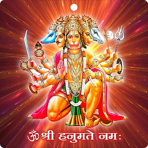 Panchmukhi Hanuman Wallpaper - Five-Faced Lord Hanuman with Trishul and Sword, Where To Put Hanumanji's In The House., panchmukhi hanuman ji HD phone wallpaper