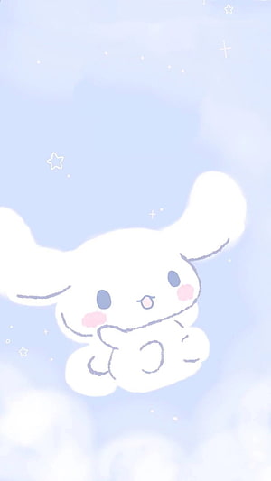 Cute Cinnamoroll Cloud Character Pastel Blue Sky Anime Wallpaper HD phone wallpaper
