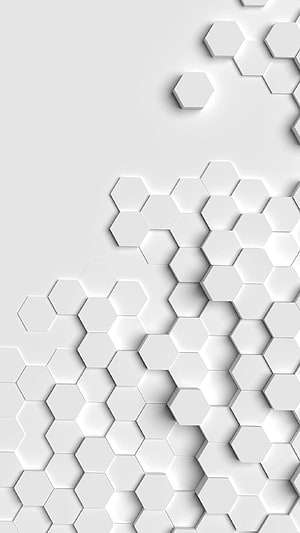 Minimalist White Hexagon 3D Geometric Pattern Wallpaper HD phone wallpaper