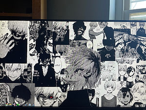 Ken Kaneki Tokyo Ghoul Manga Panel Collage Desktop Wallpaper HD wallpaper