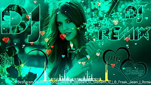 Besharam Bewaffa DJ Remix Song Cover Art With Floral Hearts And Audio Waveform HD wallpaper