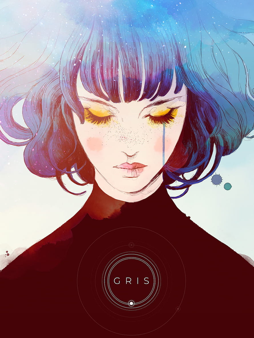 Gris Game Artwork: Ethereal Woman with Cosmic Hair and Golden Eyes, Gris Is Heading To Nintendo Switch, Windows, And Macos, gris game HD phone wallpaper