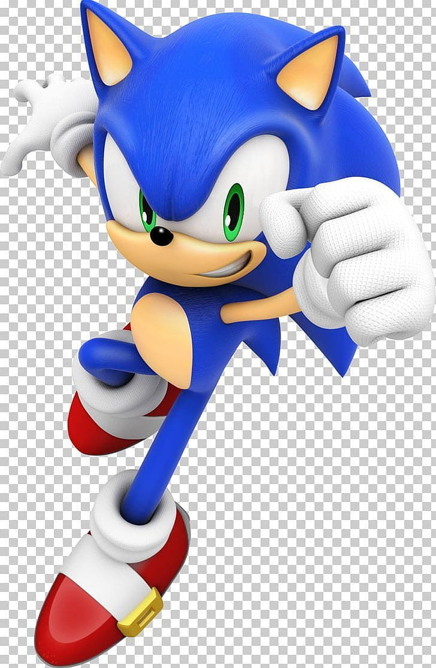 Sonic the Hedgehog 3D Character Running Pose Transparent Background HD phone wallpaper