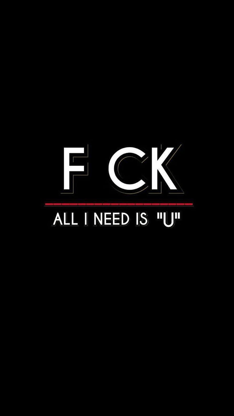 Minimalist Black Background With White Typography Quote Saying All I Need Is You HD phone wallpaper