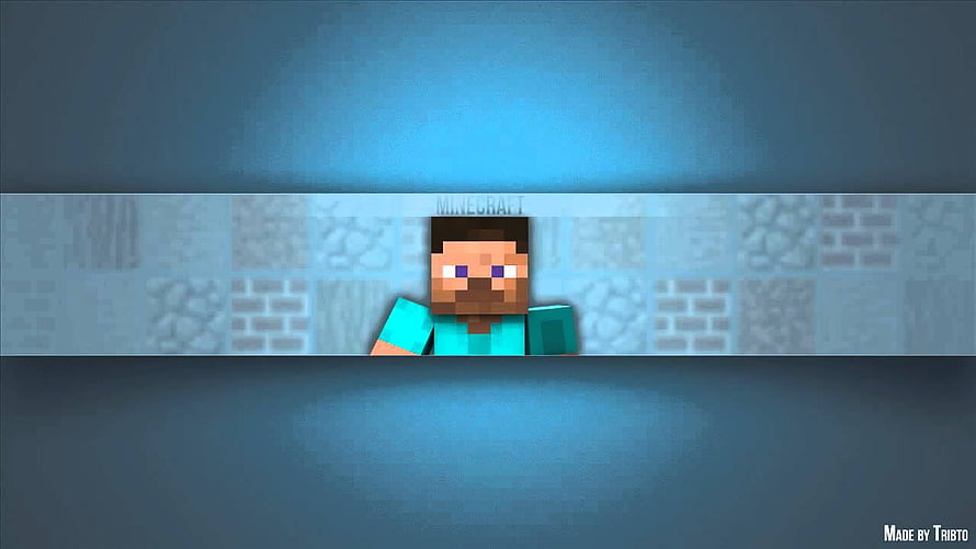 Steve from Minecraft Peeking Over a Blocky Wall in Blue Lighting HD wallpaper
