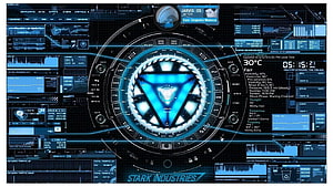 Stark Industries JARVIS OS Futuristic Blue Holographic Dashboard Interface HD wallpaper
