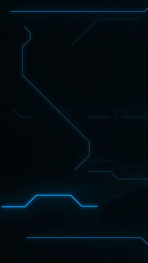 Dark Navy Circuit Board Pattern with Glowing Neon Blue Tech Lines HD phone wallpaper