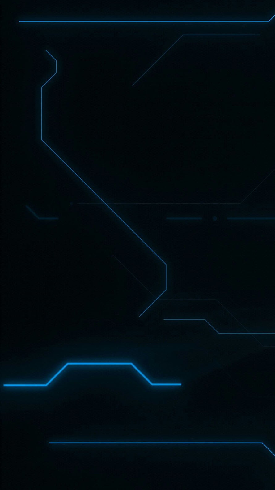 Dark Navy Circuit Board Pattern with Glowing Neon Blue Tech Lines HD phone wallpaper