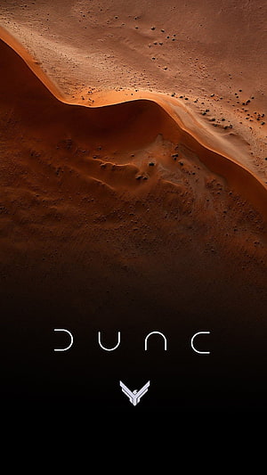 Dune Movie Poster Featuring Desert Dunes and Minimalist Typography HD phone wallpaper