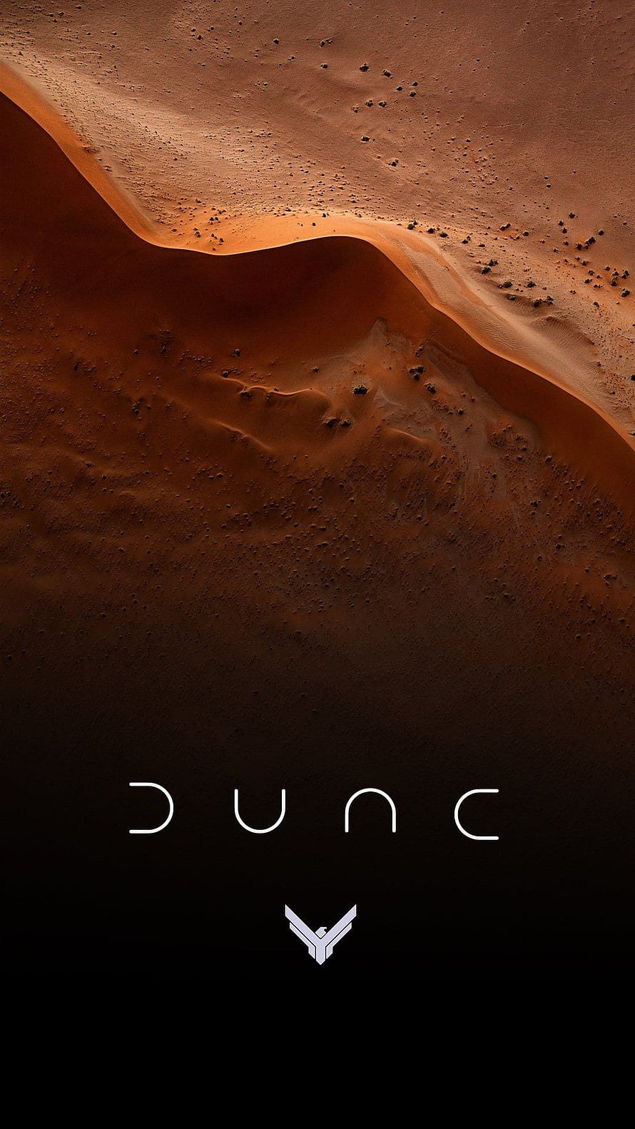 Dune Movie Poster Featuring Desert Dunes and Minimalist Typography HD phone wallpaper