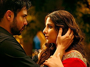 Emotional Bollywood Couple Sharing an Intimate Tearful Moment in Warm Autumn Light HD wallpaper