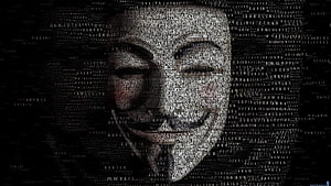 Anonymous Guy Fawkes Mask Portrait Formed From Text Names Typography Art HD wallpaper