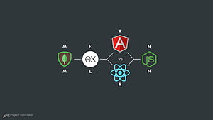 MERN Stack Technology Diagram Featuring MongoDB, Express, React, and Node.js Logos HD wallpaper