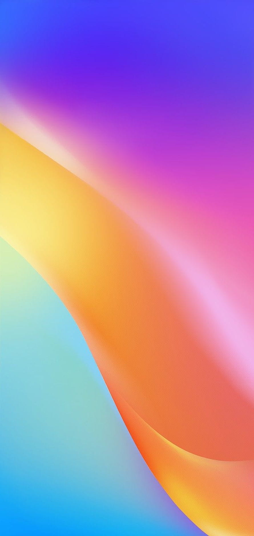 Vivo Y81 Android Default Wallpaper with Vibrant Gradient Waves HD phone wallpaper