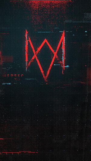 Watch Dogs Legion DedSec Glitch Art Logo on Dark Cyberpunk Background HD phone wallpaper