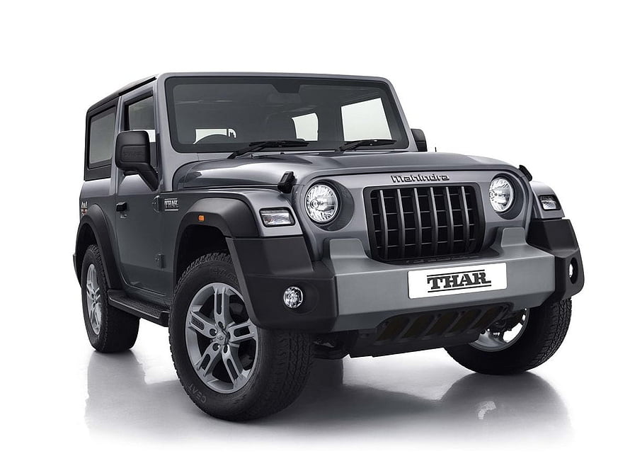 Mahindra Thar SUV in Grey with Black Accents and Off-Road Tires HD wallpaper