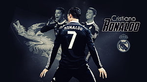 Cristiano Ronaldo Real Madrid Number 7 Jersey With Dragon Graphic HD wallpaper