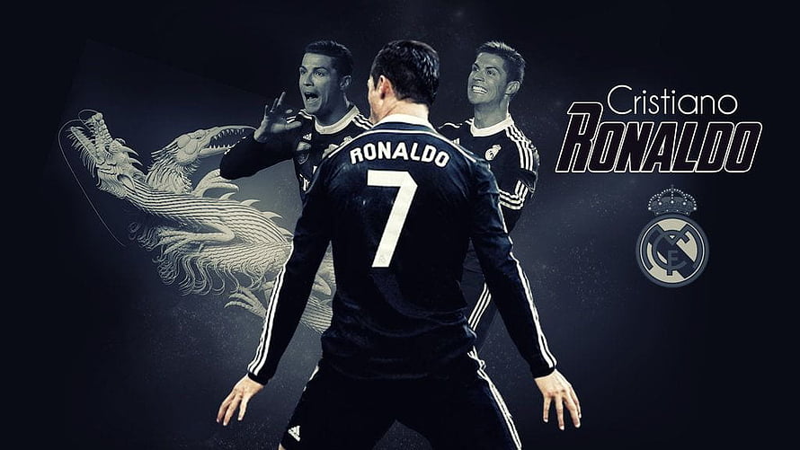 Cristiano Ronaldo Real Madrid Number 7 Jersey With Dragon Graphic HD wallpaper