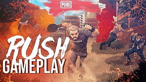 PUBG Mobile Rush Mode Gameplay Artwork Featuring Characters in Combat HD wallpaper