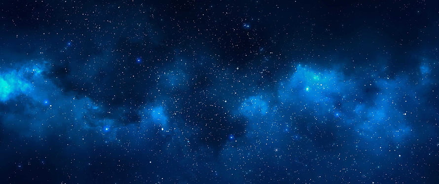 Deep Blue Cosmic Nebula With Scattered Stars And Ethereal Gas Clouds HD wallpaper
