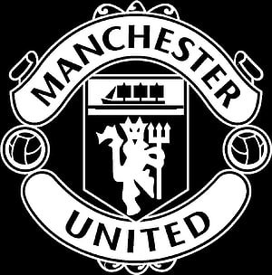 Manchester United Club Crest Monochrome Emblem with Red Devil and Ship HD phone wallpaper