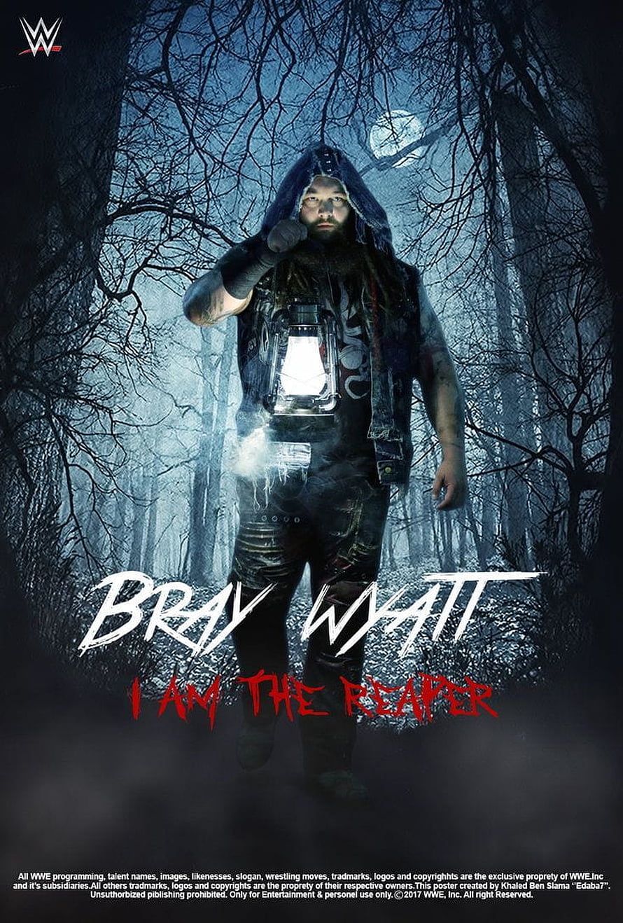Bray Wyatt The Reaper in a Dark Forest with Lantern and Moonlight HD phone wallpaper