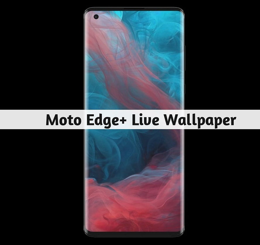 Moto Edge+ Abstract Smoke Wallpaper with Swirling Red and Blue Ink on Black Background HD wallpaper