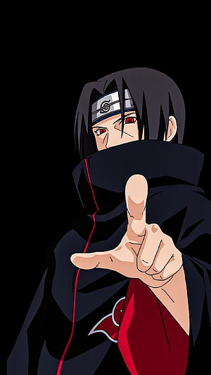Itachi Uchiha Pointing Forward Anime Character Portrait HD phone wallpaper