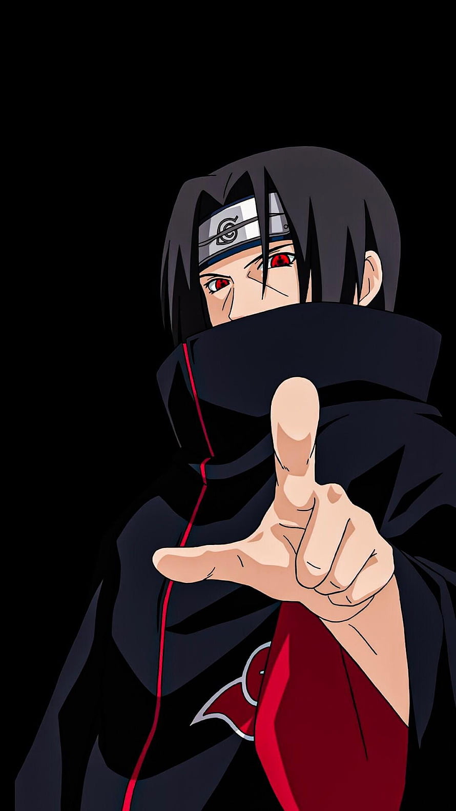 Itachi Uchiha Pointing Forward Anime Character Portrait HD phone wallpaper